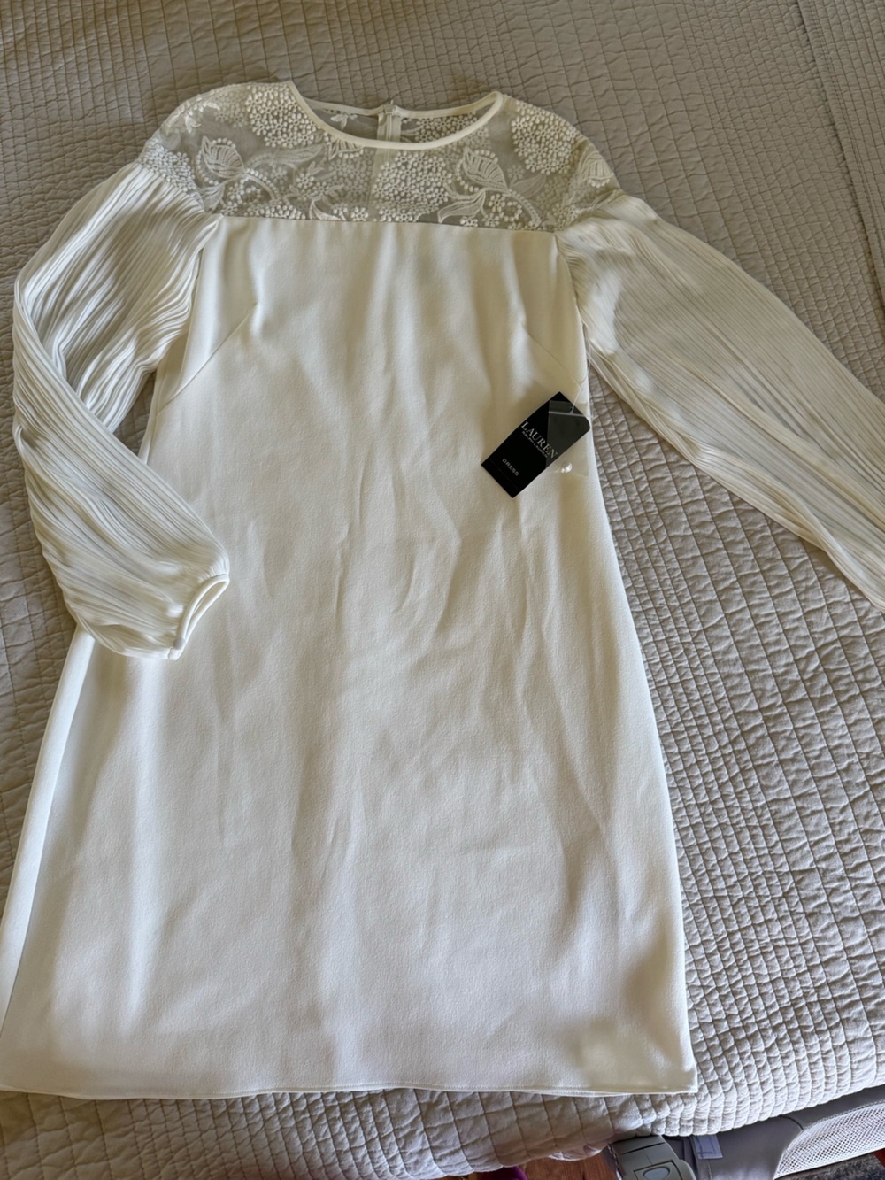 Lauren Ralph Lauren Ivory White Dress size 6 NWT